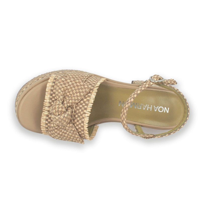 SANDALIA CASUAL PALA TALON MUJER TAUPE OSCURO